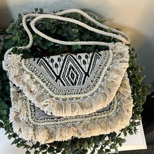 Antik Kraft Casual Clutch Bag Medium Beaded Envelope Bag Boho Crossbody